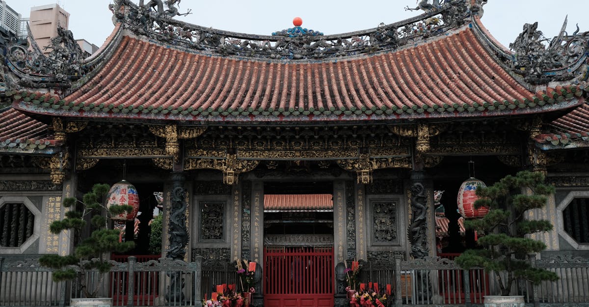 A detailed view of the ornate design of Longshan Temple in Taipei, a significant cultural landmark.